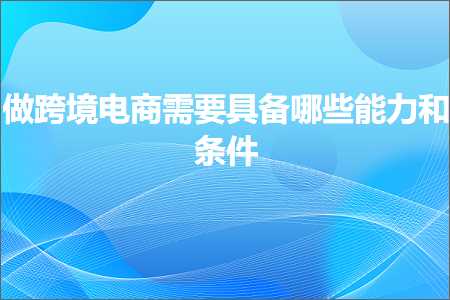 跨境电商知识:做跨境电商需要具备哪些能力和条件